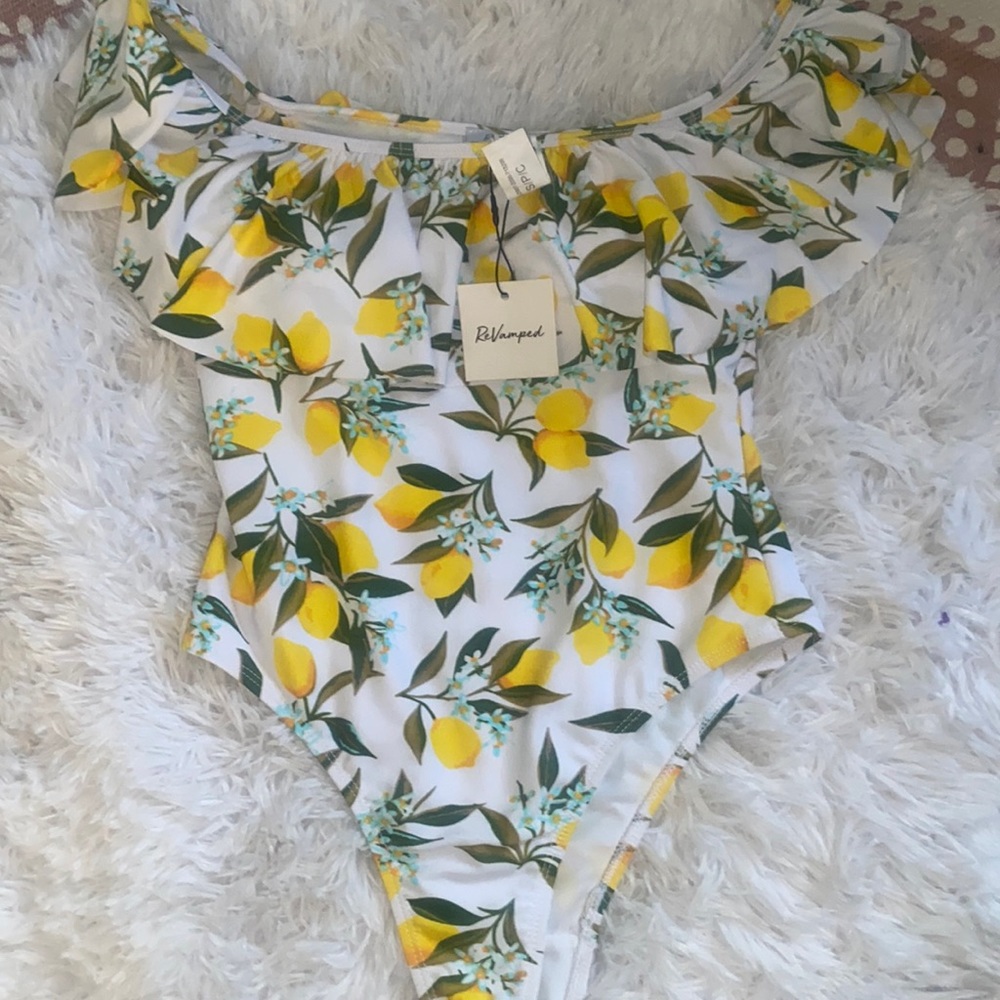Lemon 🍋 Off The Shoulder One Piece NWT